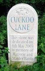 Cuckoo Lane signpost memorial