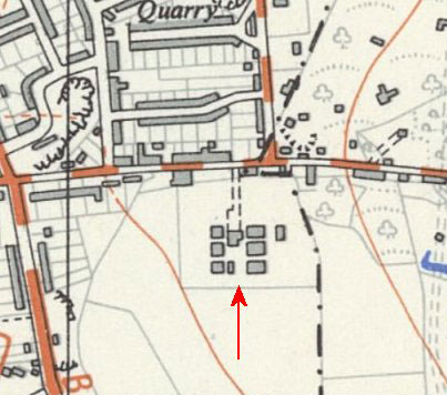 Map of 1952 showing Old Road camp