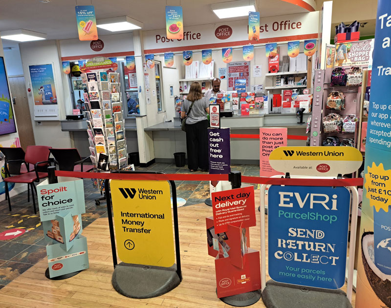 Headington Post Office in the Co-op, July 2025
