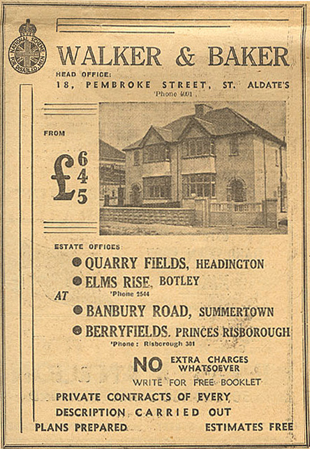 Quarry Fields advertisement 1937